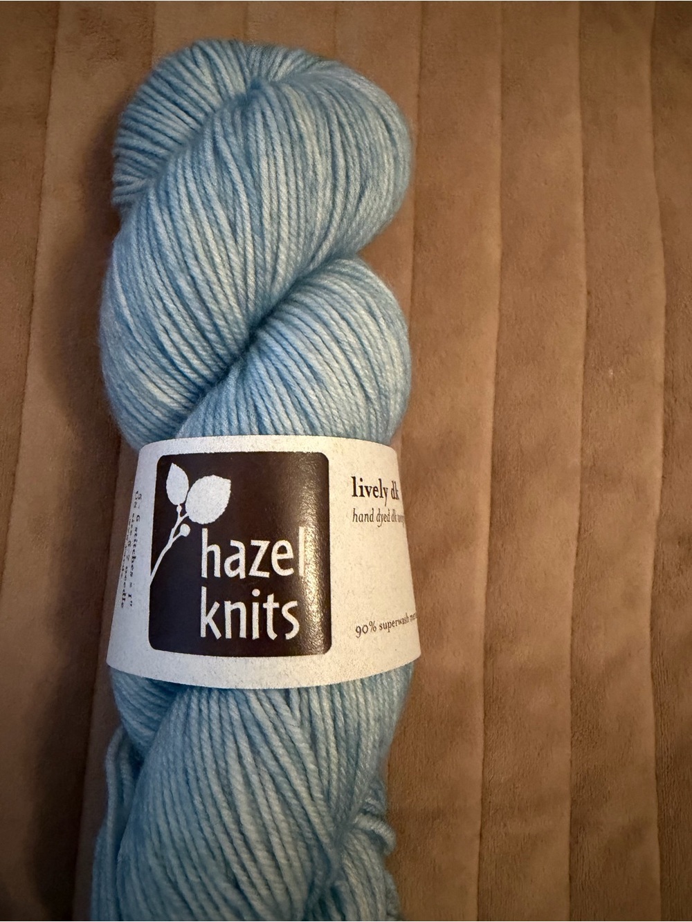 Hazel knits premium  Blue Hand-Dyed Yarn - Soft Superwash Wool